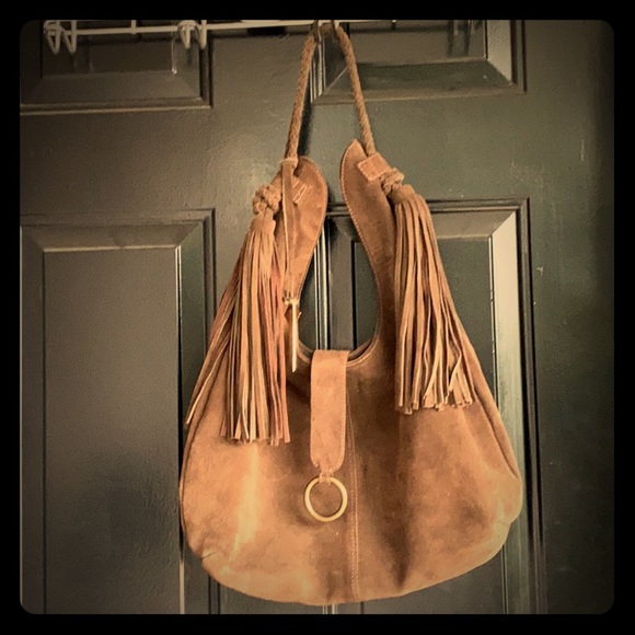 Boho 100% leather (suede) handbag - Picture 1 of 8